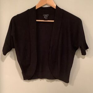 Ann Taylor Classic Black Open-Front Shrug